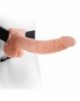 FETISH FANTASY SERIES 9 HOLLOW STRAP-ON WITH BALLS 22.9CM NATURAL"